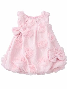 Rose-embellished sleeveless dress